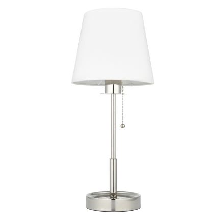 Endon 99596 - Stolná lampa 1xE27/10W/230V biela/lesklý chróm