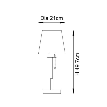 Endon 99596 - Stolná lampa 1xE27/10W/230V biela/lesklý chróm