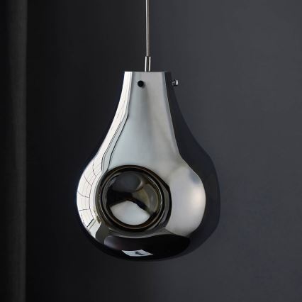 Endon 99788 - Luster na lanku EUROPA 1xE27/10W/230V dymovo čierna