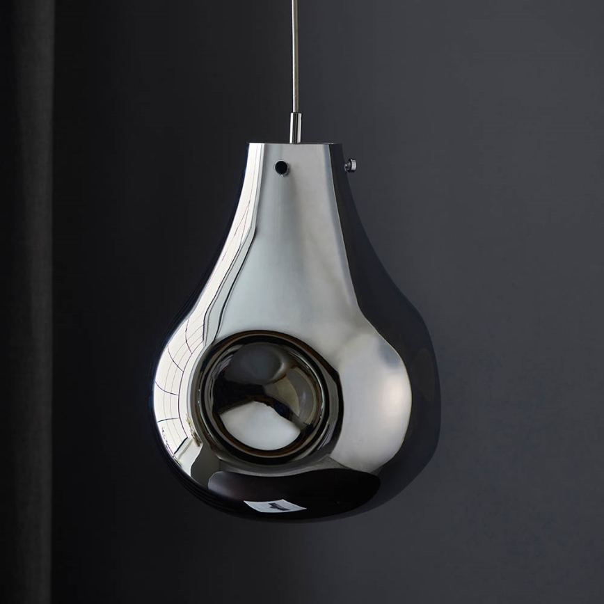 Endon 99788 - Luster na lanku EUROPA 1xE27/10W/230V dymovo čierna