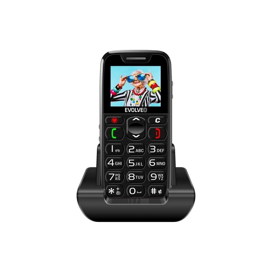 Evolveo - EasyPhone čierny mobilný telefón pre seniorov
