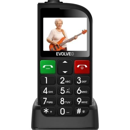 Evolveo - EasyPhone FL, mobilný telefón pre seniorov, čierny