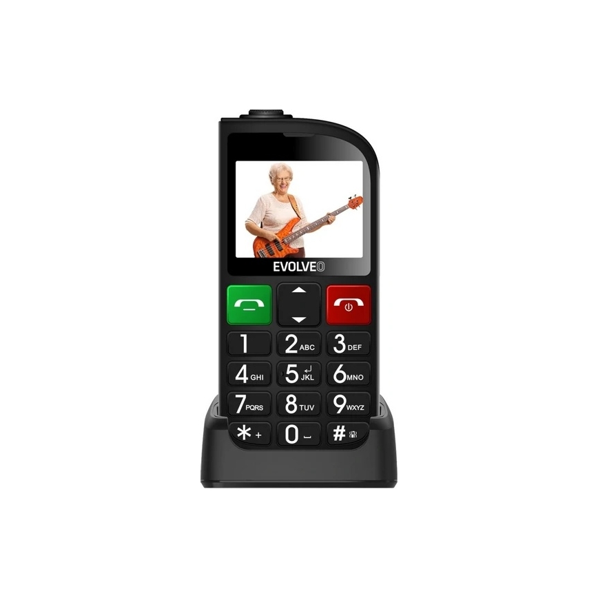 Evolveo - EasyPhone FL, mobilný telefón pre seniorov, čierny