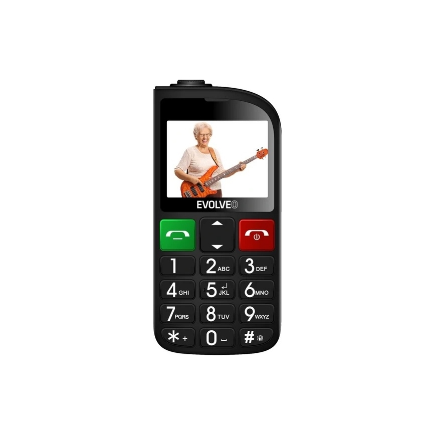 Evolveo - EasyPhone FL, mobilný telefón pre seniorov, čierny