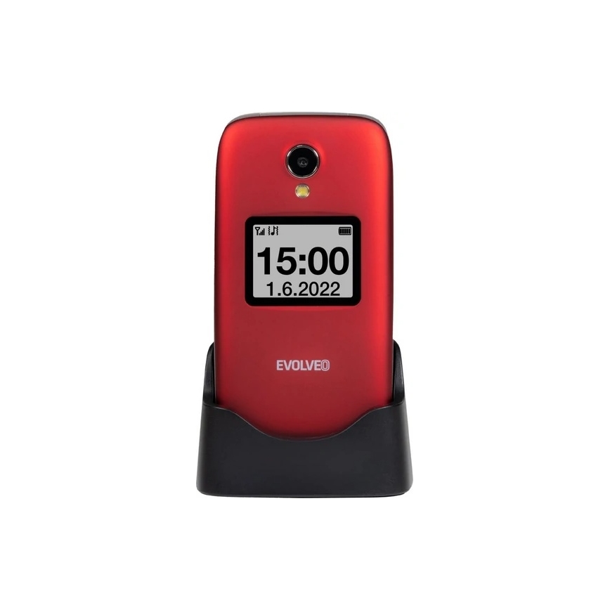Evolveo - EasyPhone FS vyklápací mobilný telefón pre seniorov 2.8 červený