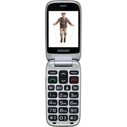 Evolveo - EasyPhone FS vyklápací mobilný telefón pre seniorov 2.8 červený