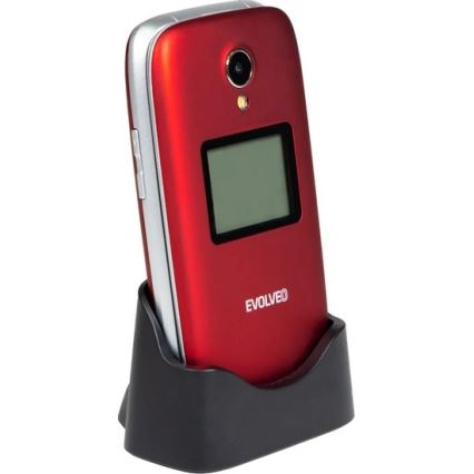 Evolveo - EasyPhone FS vyklápací mobilný telefón pre seniorov 2.8 červený