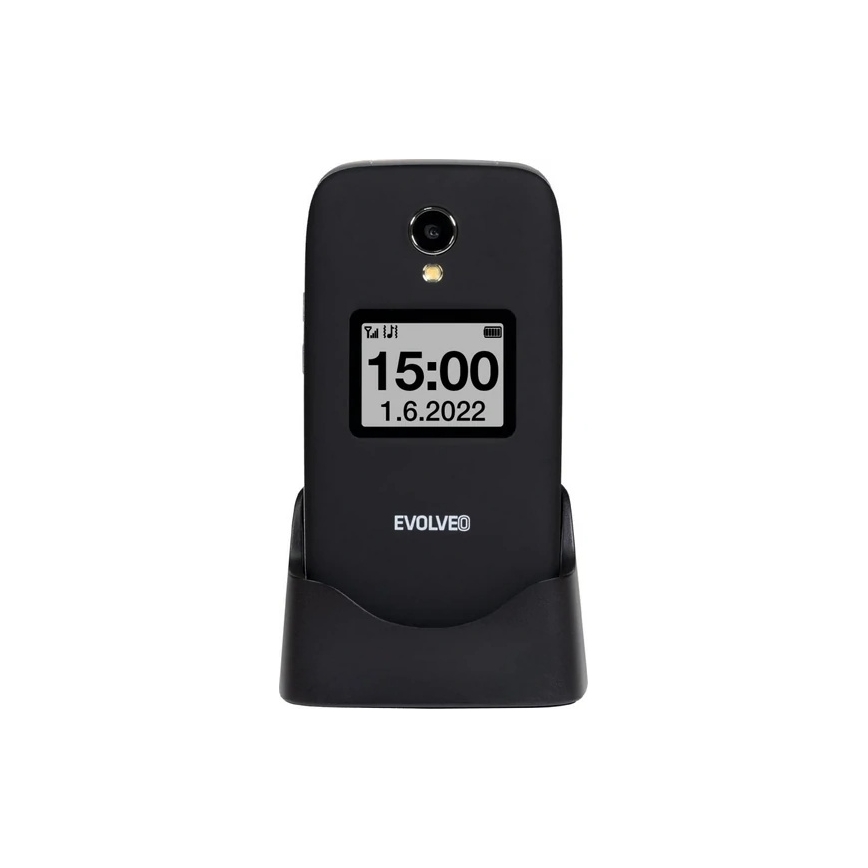 Evolveo - EasyPhone FS vyklápací mobilný telefón pre seniorov 2.8 čierna