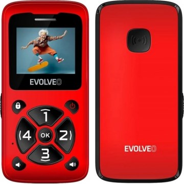 Evolveo - EasyPhone ID, mobilný telefón pre seniorov, červený