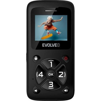 Evolveo - EasyPhone ID, mobilný telefón pre seniorov, čierna