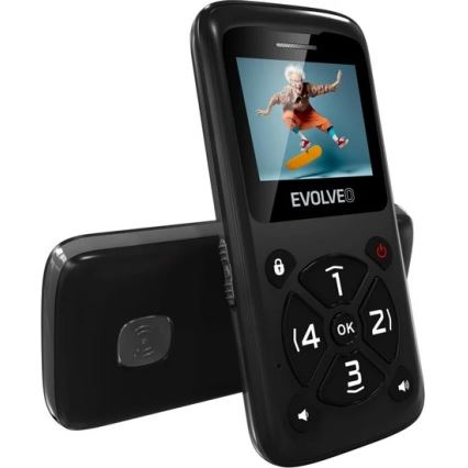 Evolveo - EasyPhone ID, mobilný telefón pre seniorov, čierna