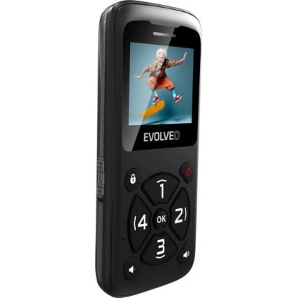 Evolveo - EasyPhone ID, mobilný telefón pre seniorov, čierna