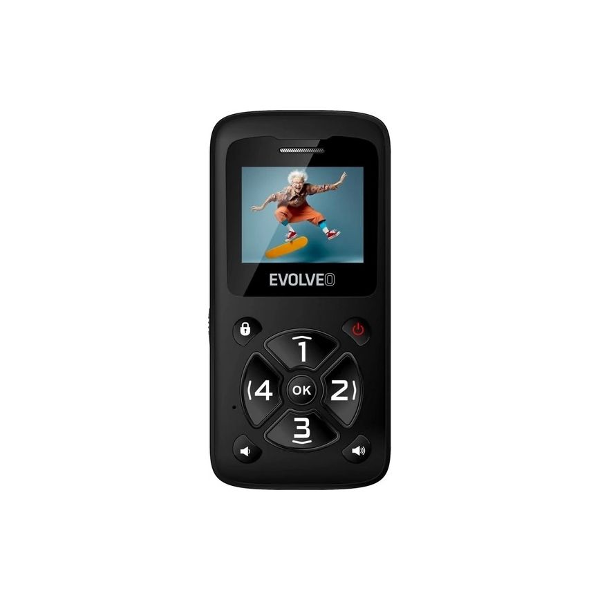 Evolveo - EasyPhone ID mobilný telefón pre seniorov čierny