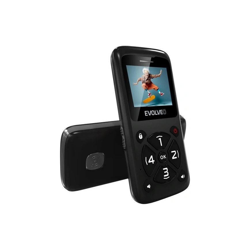 Evolveo - EasyPhone ID mobilný telefón pre seniorov čierny