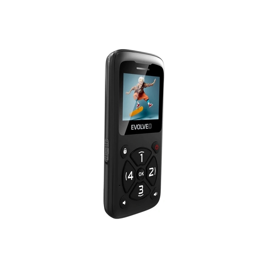 Evolveo - EasyPhone ID mobilný telefón pre seniorov čierny