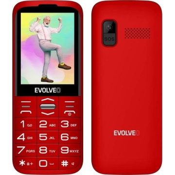 Evolveo - EasyPhone XO, mobilný telefón pre seniorov, červená