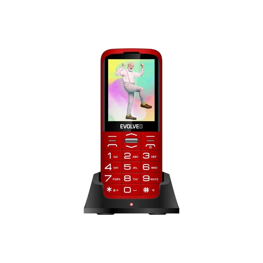 Evolveo - EasyPhone XO mobilný telefón pre seniorov červená