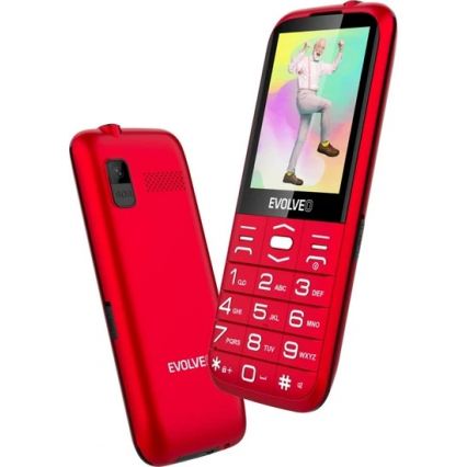 Evolveo - EasyPhone XO mobilný telefón pre seniorov červená