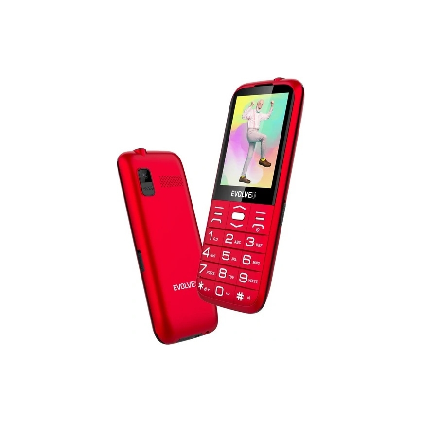 Evolveo - EasyPhone XO mobilný telefón pre seniorov červená