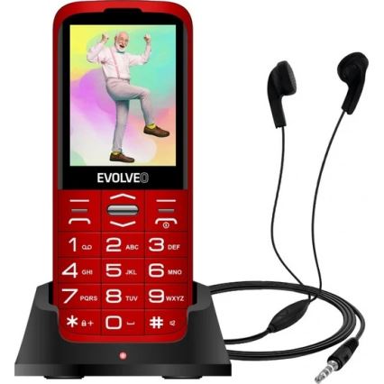 Evolveo - EasyPhone XO mobilný telefón pre seniorov červená