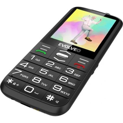 Evolveo - EasyPhone XO mobilný telefón pre seniorov čierna