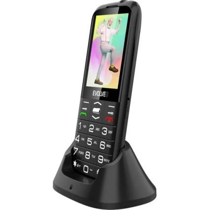 Evolveo - EasyPhone XO mobilný telefón pre seniorov čierna