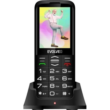 Evolveo - EasyPhone XO, mobilný telefón pre seniorov, čierny
