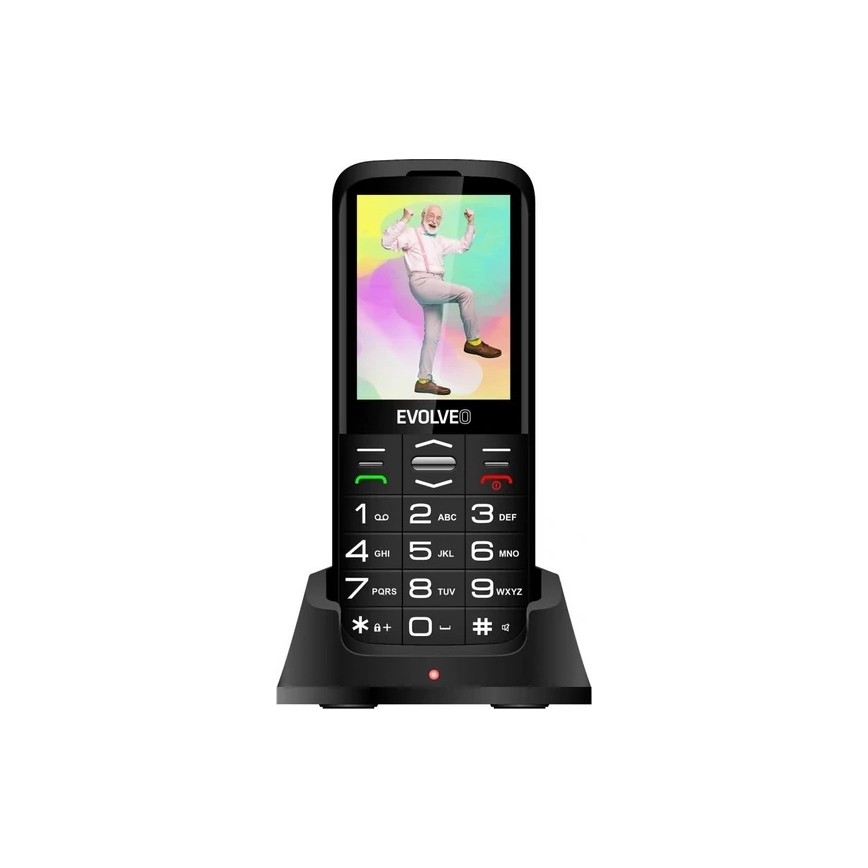 Evolveo - EasyPhone XO, mobilný telefón pre seniorov, čierny