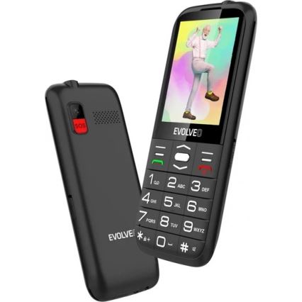 Evolveo - EasyPhone XO, mobilný telefón pre seniorov, čierny