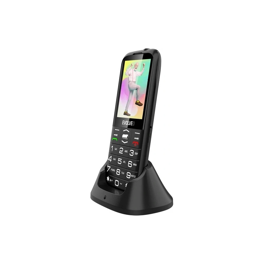 Evolveo - EasyPhone XO, mobilný telefón pre seniorov, čierny