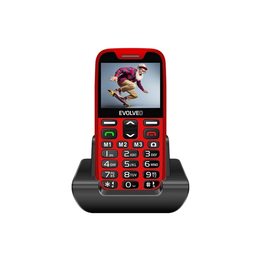 Evolveo - EasyPhone XR, 4G mobilný telefón pre seniorov, červený