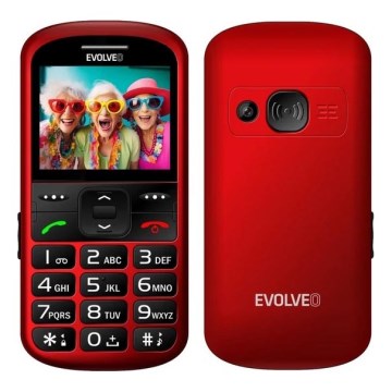 Evolveo - EasyPhone XS, mobilný telefón pre seniorov červená