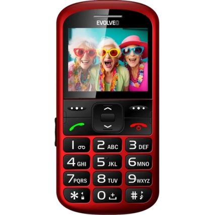 Evolveo - EasyPhone XS, mobilný telefón pre seniorov, červený