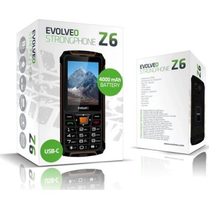 Evolveo - StrongPhone H1 vodotesný Dual SIM telefón čierna/strieborná