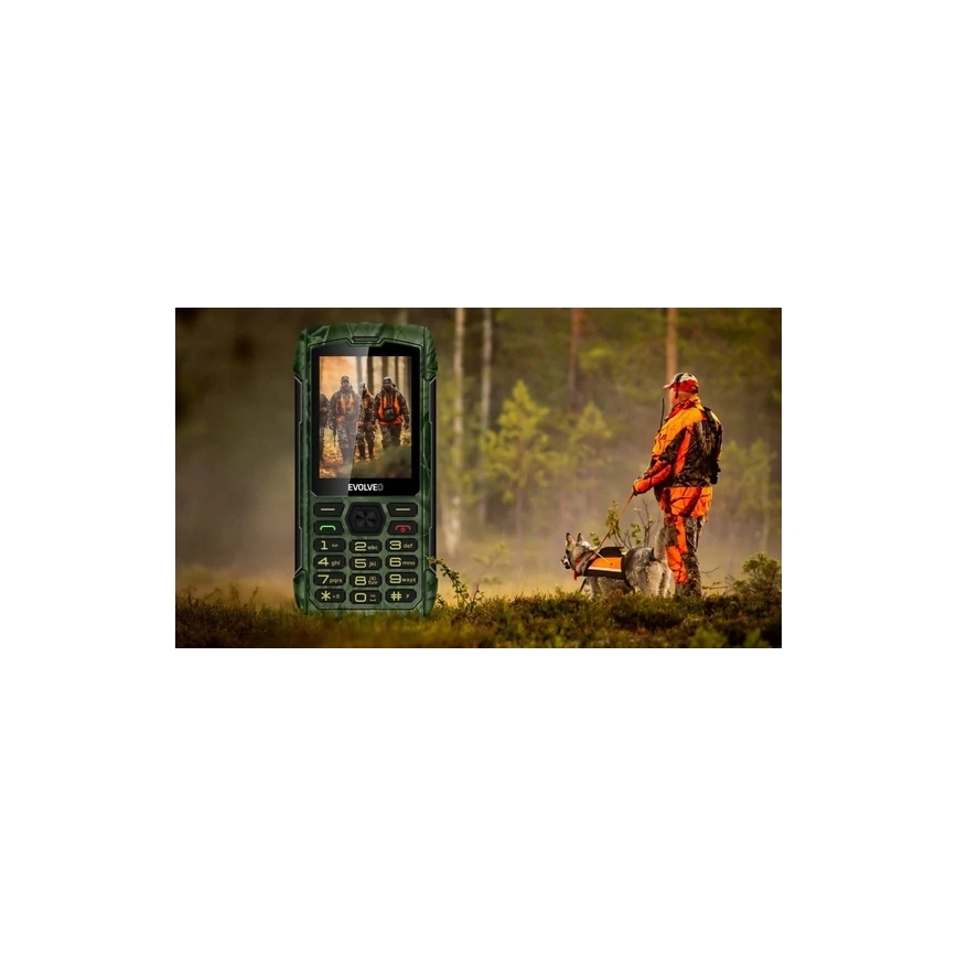 Evolveo - StrongPhone H1 vodotesný Dual SIM telefón poľovnícka kamufláž
