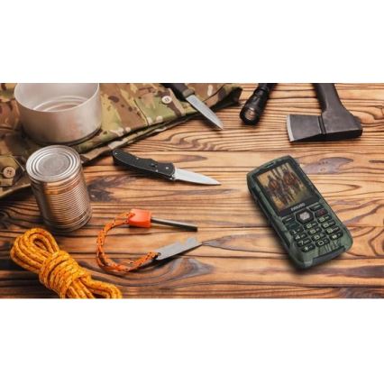 Evolveo - StrongPhone H1 vodotesný Dual SIM telefón poľovnícka kamufláž