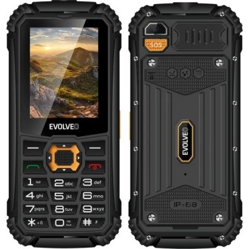 Evolveo-StrongPhone Q1, vodotesný Dual SIM telefón, čierno-oranžový