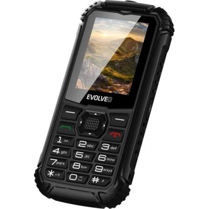 Evolveo - StrongPhone Q1, vodotesný Dual SIM telefón, čierny