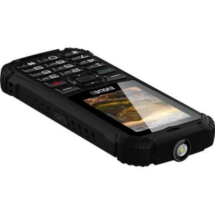 Evolveo - StrongPhone Q1, vodotesný Dual SIM telefón, čierny