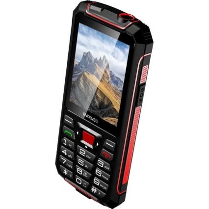 Evolveo - StrongPhone W4 vodotesný Dual SIM telefón čierna/červená