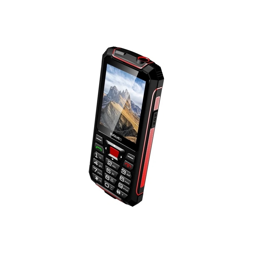 Evolveo - StrongPhone W4 vodotesný Dual SIM telefón čierna/červená