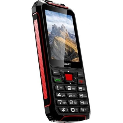 Evolveo - StrongPhone W4 vodotesný Dual SIM telefón čierna/červená