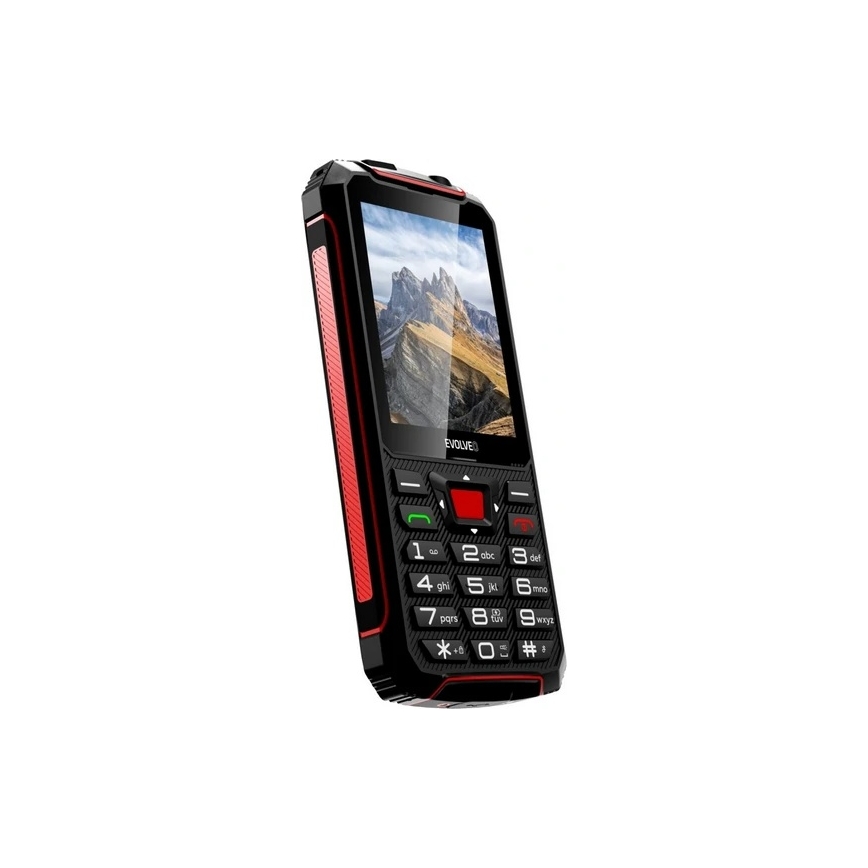 Evolveo - StrongPhone W4 vodotesný Dual SIM telefón čierna/červená