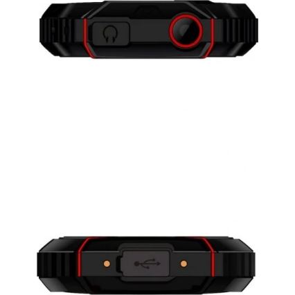 Evolveo - StrongPhone W4 vodotesný Dual SIM telefón čierna/červená