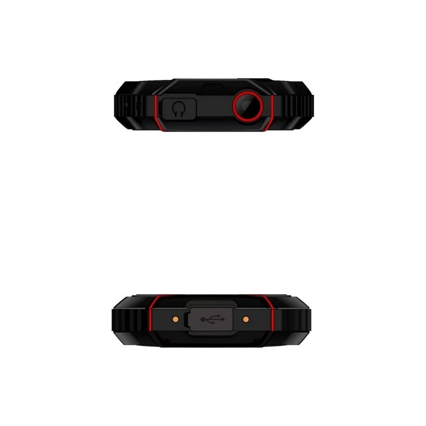 Evolveo - StrongPhone W4 vodotesný Dual SIM telefón čierna/červená
