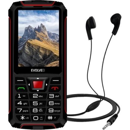 Evolveo - StrongPhone W4 vodotesný Dual SIM telefón čierna/červená