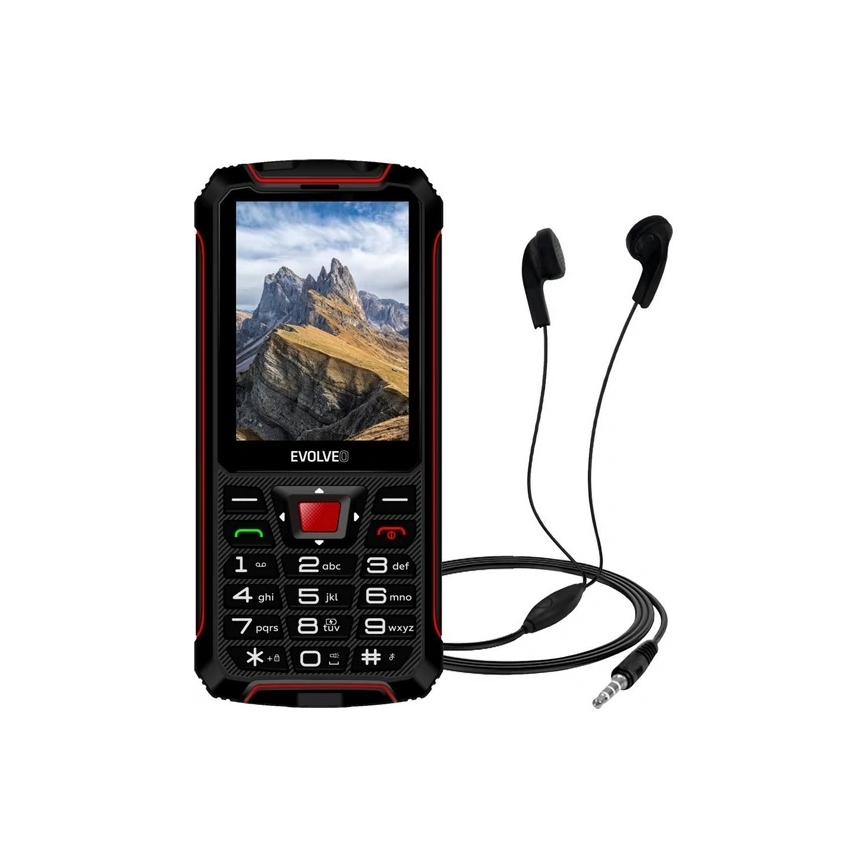 Evolveo - StrongPhone W4 vodotesný Dual SIM telefón čierna/červená