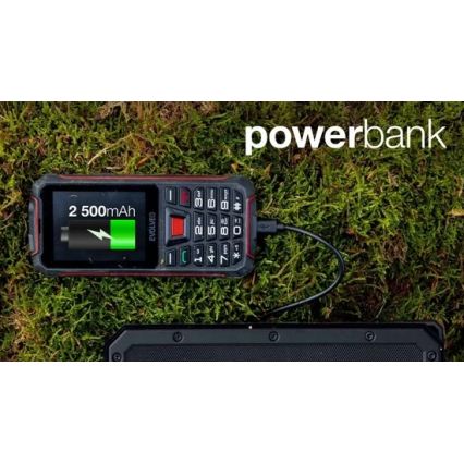 Evolveo - StrongPhone W4 vodotesný Dual SIM telefón čierna/červená