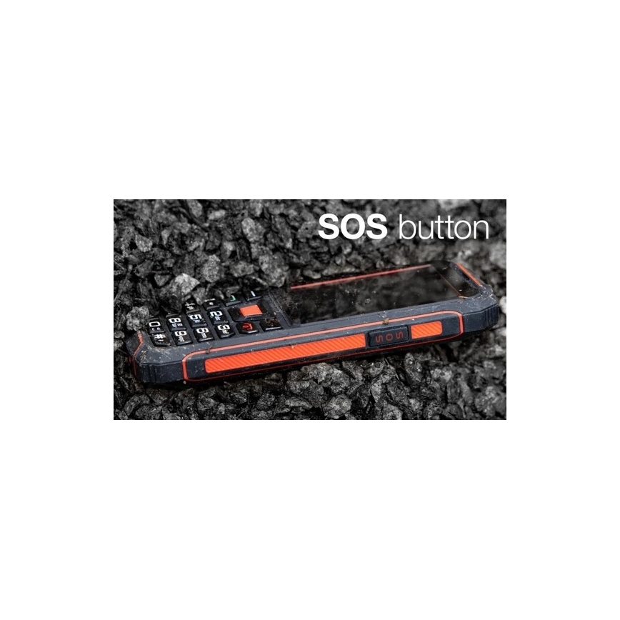 Evolveo - StrongPhone W4, vodotesný Dual SIM telefón, čierno-červený