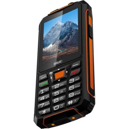 Evolveo - StrongPhone Z6 vodotesný Dual SIM telefón čierna/oranžová
